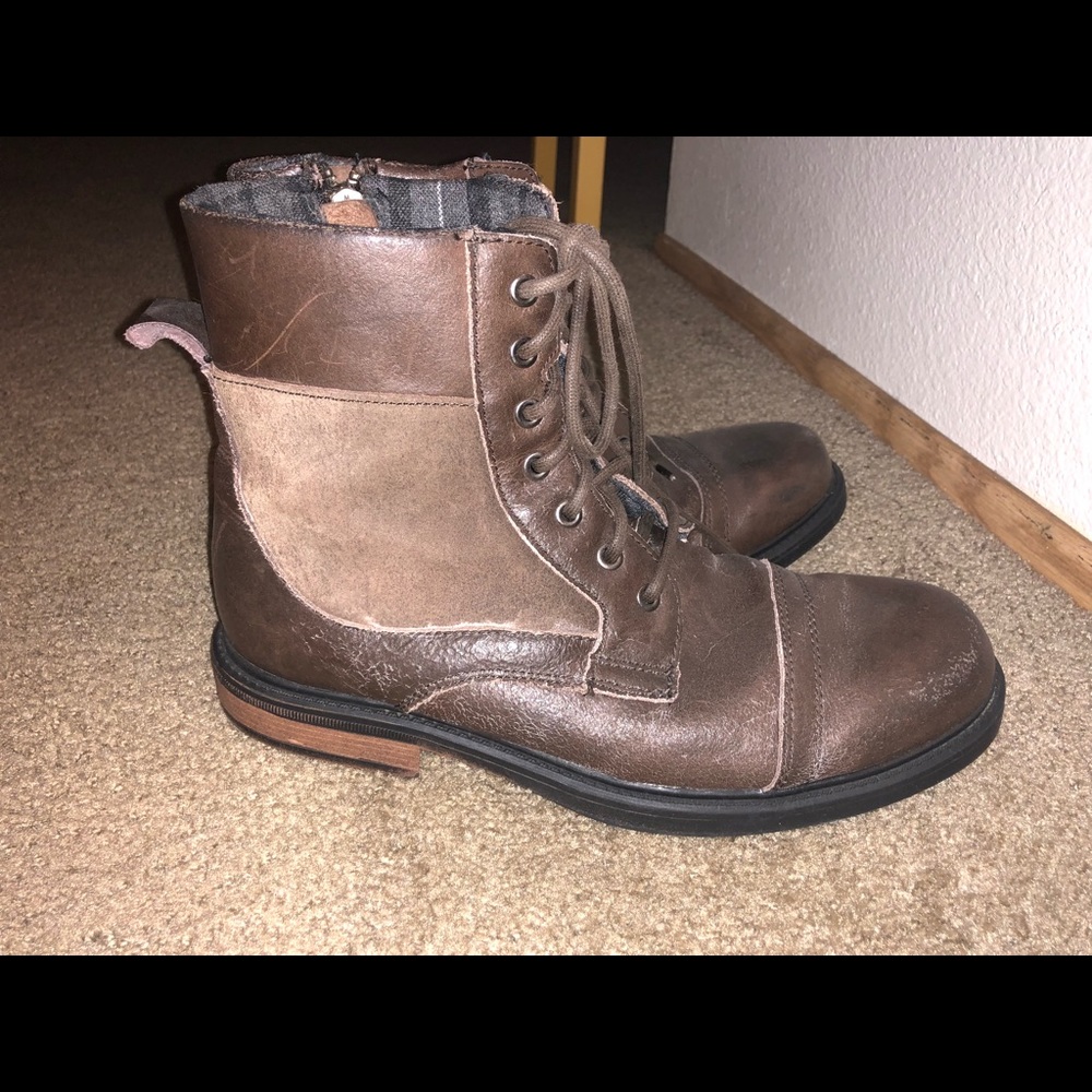 Leather boots